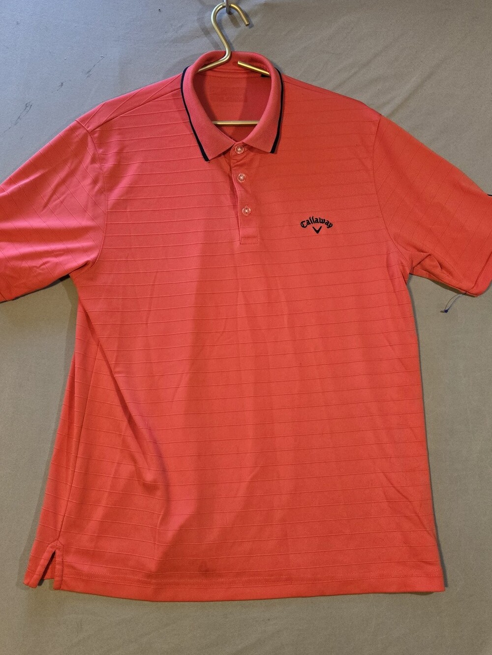 Callaway Men’s Performance Coral Red Polo with Contrast Trim